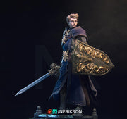 Human Paladin. Cleric, Fighter PC/ NPC Unpainted Figure | 28mm,32mm,54mm,75mm,100mm Scales | Dungeons & Dragons Pathfinder |NERIKSON - Only-Games
