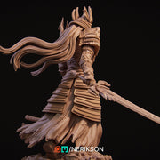 Death Knight Undead Lich Monster Unpainted Miniature | 28mm, 32mm, 54mm,75mm, 100mm Scales | Dungeons & Dragons Pathfinder | NERIKSON - Only-Games