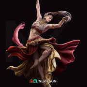 Female Bard College of Dance UNPAIINTED Miniature | 6 Sizes/Scales Exclusive | Dungeons & Dragons 5E | NERIKSON - Only-Games