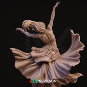 Female Bard College of Dance UNPAIINTED Miniature | 6 Sizes/Scales Exclusive | Dungeons & Dragons 5E | NERIKSON - Only-Games