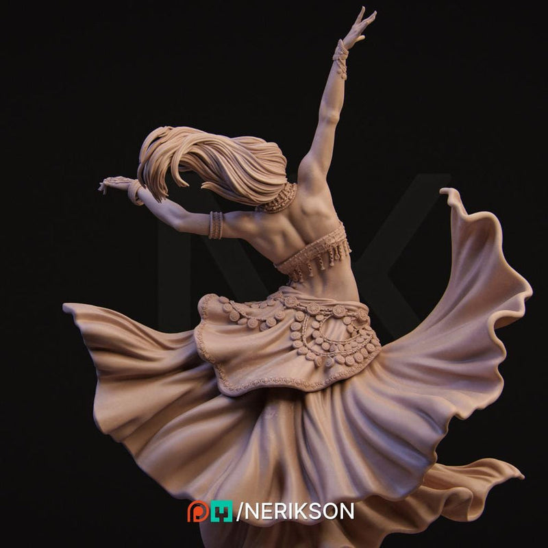 Female Bard College of Dance UNPAIINTED Miniature | 6 Sizes/Scales Exclusive | Dungeons & Dragons 5E | NERIKSON - Only-Games