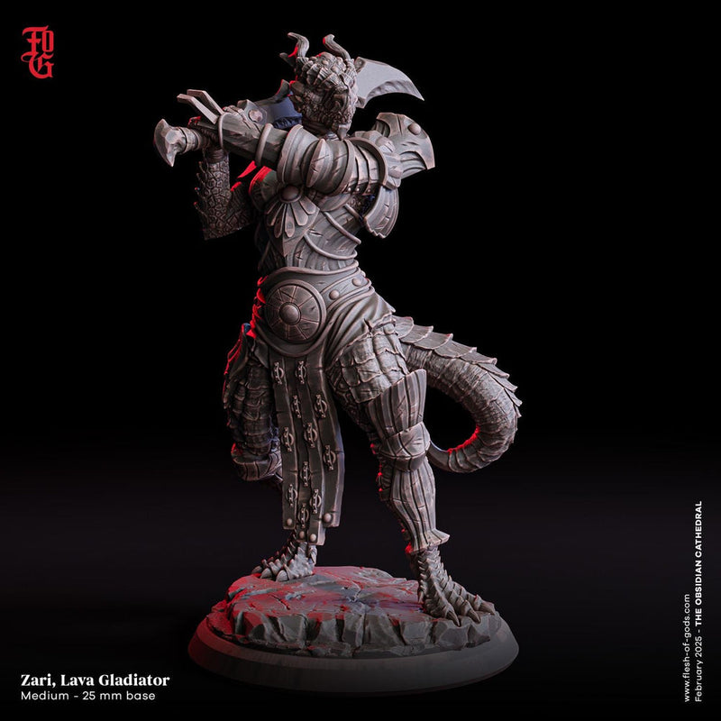 Dragonborn Paladin 2handed Sword model | 28mm, 32mm,54mm,75mm, 100mm Scale Resin Miniature | D&D 5e  | Pathfinder | Flesh of Gods - Only-Games