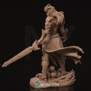 Human Female Hexblade Warlock, Oathbreaker Paladin PC/ NPC Unpainted | 6 Sizes /Scales | D&D - Only-Games