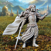 Elf Fighter Eldritch Knight, Paladin | Unpainted Miniature | 28mm, 32mm,54mm,75mm, 100mm Scales | Pathfinder Figure | DnD | RPG Figurine  | - Only-Games