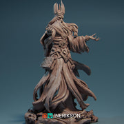 Lich, Evil Wizard, Undead Monster Unpainted Miniature | 28mm,32mm,54mm,75mm, 100mm, 140mm Scales | D&D 5E Pathfinder | NERIKSON - Only-Games