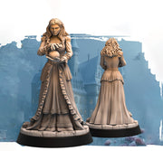 Human Female Wizard, Warlock, Sorcerer PC NPC | 28mm, 32mm,54mm, 75mm, 100mm Scale Resin Miniature | Dungeons and Dragons | - Only-Games
