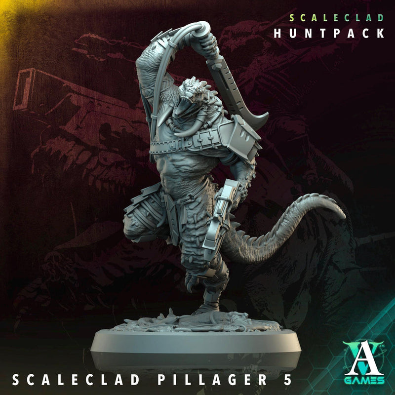 Sci-Fi Miniature Alien Shapers, Scaleclad Pillager | 28mm,32mm, 54mm, 75mm,100mm Scales | Resin Mini | Archvillain Games - Only-Games