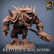 Lizardfolk Lizardman Warrior | 28mm, 32mm,54mm, 75mm, 100mm | Dungeons and Dragons | Unpainted Figure | Rescale Miniatures - Only-Games