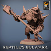 Lizardfolk Lizardman Warrior | 28mm, 32mm,54mm, 75mm, 100mm | Dungeons and Dragons | Unpainted Figure | Rescale Miniatures - Only-Games