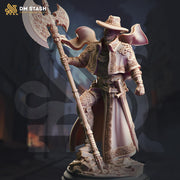 Human Warlock Hexblade Polearm Master Fighter | Unpainted Miniature | 28mm,32mm, 54mm,75mm,100mm Scales | Pathfinder Figure | DnD | DM Stash - Only-Games