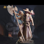 Human Warlock Hexblade Polearm Master Fighter | Unpainted Miniature | 28mm,32mm, 54mm,75mm,100mm Scales | Pathfinder Figure | DnD | DM Stash - Only-Games