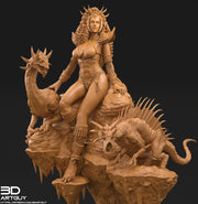 Goddess of Evil, Dragon Goddess | Unpainted Miniature D&D 5e | 28mm, 32mm,54mm,75mm,100mm Scales | Dungeons and Dragons | Pathfinder - Only-Games