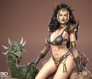 Goddess of Evil, Dragon Goddess | Unpainted Miniature D&D 5e | 28mm, 32mm,54mm,75mm,100mm Scales | Dungeons and Dragons | Pathfinder - Only-Games