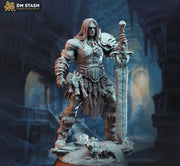 Goliath Human Barbarian Fighter Miniature | 28mm,32mm,54mm,75mm,100mm Scales | Dungeons and Dragons Pathfinder | DM Stash - Only-Games