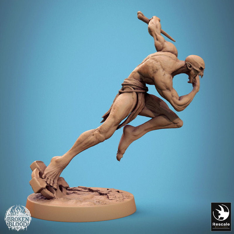 Ghoul Ghasts Undead Monster | Unpainted miniature DnD | 28mm, 32mm, 54mm, 75mm,100mm | Pathfinder | Rescale Miniatures - Only-Games