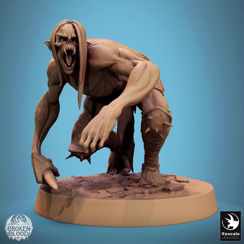 Ghoul Ghasts Undead Monster | Unpainted miniature DnD | 28mm, 32mm, 54mm, 75mm,100mm | Pathfinder | Rescale Miniatures - Only-Games