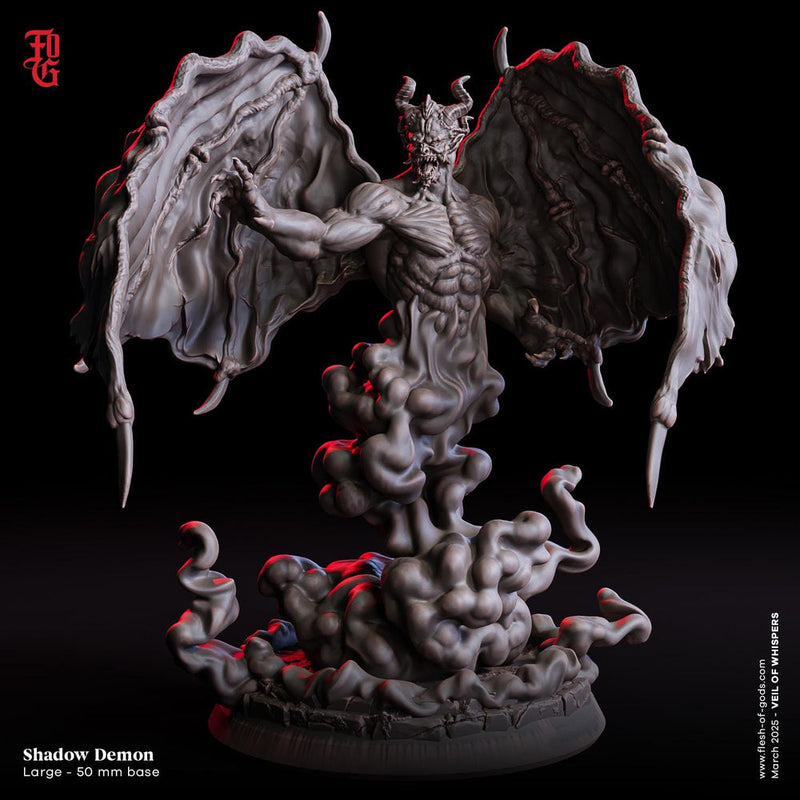 Demon, Devil, Fiend Unpainted figure| 28mm,32mm,54mm,75mm,100mm Scale Resin Miniature Dungeons and Dragons D&D 5e Pathfinder | Flesh of Gods - Only-Games