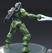 Space Spartan miniature Melee | 28mm, 32mm Scales also 50mm and 100mm | Sci-Fi Video Games miniatures | Fan Art | 3DArtGuy| - Only-Games