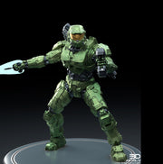 Space Spartan miniature Melee | 28mm, 32mm Scales also 50mm and 100mm | Sci-Fi Video Games miniatures | Fan Art | 3DArtGuy| - Only-Games