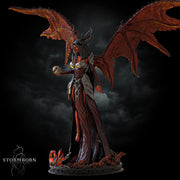 Female Demon, Fiend, Winged Warlock PC NPC D&D Unpainted Miniature | 28mm, 32mm, 54mm,75mm, 100mm Scales | Pathfinder Figure | RPG Gift Idea - Only-Games