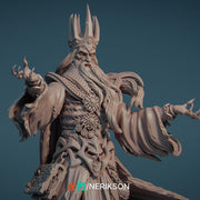 Lich, Evil Wizard, Undead Monster Unpainted Miniature | 28mm,32mm,54mm,75mm, 100mm, 140mm Scales | D&D 5E Pathfinder | NERIKSON - Only-Games