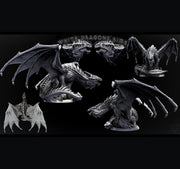 Legendary Chromatic White Dragon (4 sizes) D&D Unpainted Miniature | 231mm Wing Span | Resin Figurine | Dungeons and Dragons 5e Pathfinder - Only-Games