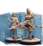 Female Human Monk PC / NPC D&D 5e Unpainted Figure | 28mm, 32mm,54mm,75mm,100mm Scales | Dungeons and Dragons Pathfinder | - Only-Games