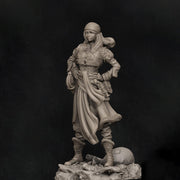 Female Rogue Swashbuckler Pirate PC / NPC Unpainted Miniature | 28mm,32mm,54mm,75mm,100mm, 140mm Scales | D&D 5e, Pathfinder TTRPG| Nerikson - Only-Games
