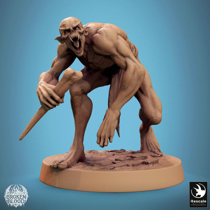 Ghoul Ghasts Undead Monster | Unpainted miniature DnD | 28mm, 32mm, 54mm, 75mm,100mm | Pathfinder | Rescale Miniatures - Only-Games