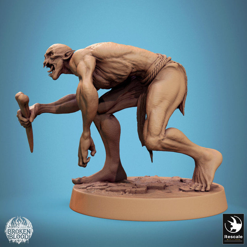 Ghoul Ghasts Undead Monster | Unpainted miniature DnD | 28mm, 32mm, 54mm, 75mm,100mm | Pathfinder | Rescale Miniatures - Only-Games
