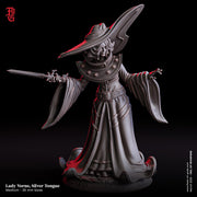 Female Wizard, Warlock, Sorcerer PC NPC | 28mm, 32mm,54mm, 75mm, 100mm Scale Resin Miniature | Dungeons and Dragons | Flesh of Gods - Only-Games