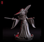 Female Wizard, Warlock, Sorcerer PC NPC | 28mm, 32mm,54mm, 75mm, 100mm Scale Resin Miniature | Dungeons and Dragons | Flesh of Gods - Only-Games