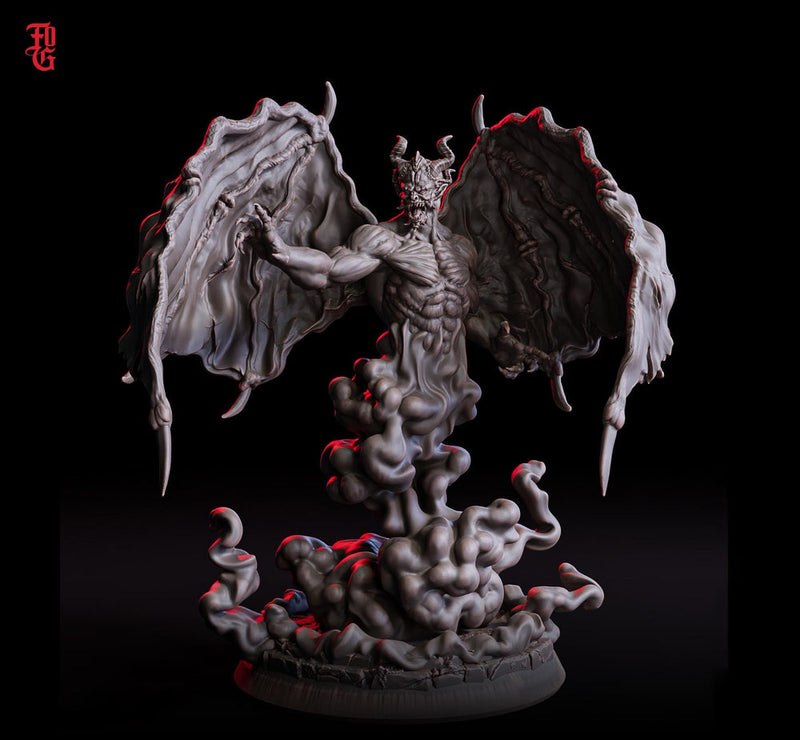 Demon, Devil, Fiend Unpainted figure| 28mm,32mm,54mm,75mm,100mm Scale Resin Miniature Dungeons and Dragons D&D 5e Pathfinder | Flesh of Gods - Only-Games