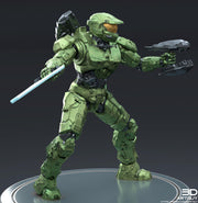 Space Spartan miniature Melee | 28mm, 32mm Scales also 50mm and 100mm | Sci-Fi Video Games miniatures | Fan Art | 3DArtGuy| - Only-Games