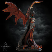 Female Demon, Fiend, Winged Warlock PC NPC D&D Unpainted Miniature | 28mm, 32mm, 54mm,75mm, 100mm Scales | Pathfinder Figure | RPG Gift Idea - Only-Games