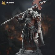 Half-Orc Paladin, Fighter Battlemaster | D&D 5e Unpainted Miniature | 28mm, 32mm, 54mm,75mm, 100mm Scales | Pathfinder Figure | Figurine - Only-Games