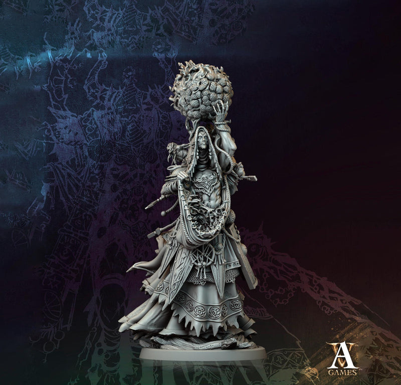 Hag, Fiendish Witch, Undead Banshee, Demon Fiend | Unpainted Miniature 28mm, 32mm,54mm,75mm,100mm Scales | Dungeons & Dragons | Pathfinder | - Only-Games