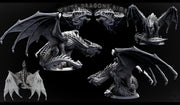 Legendary Chromatic White Dragon (4 sizes) D&D Unpainted Miniature | 231mm Wing Span | Resin Figurine | Dungeons and Dragons 5e Pathfinder - Only-Games