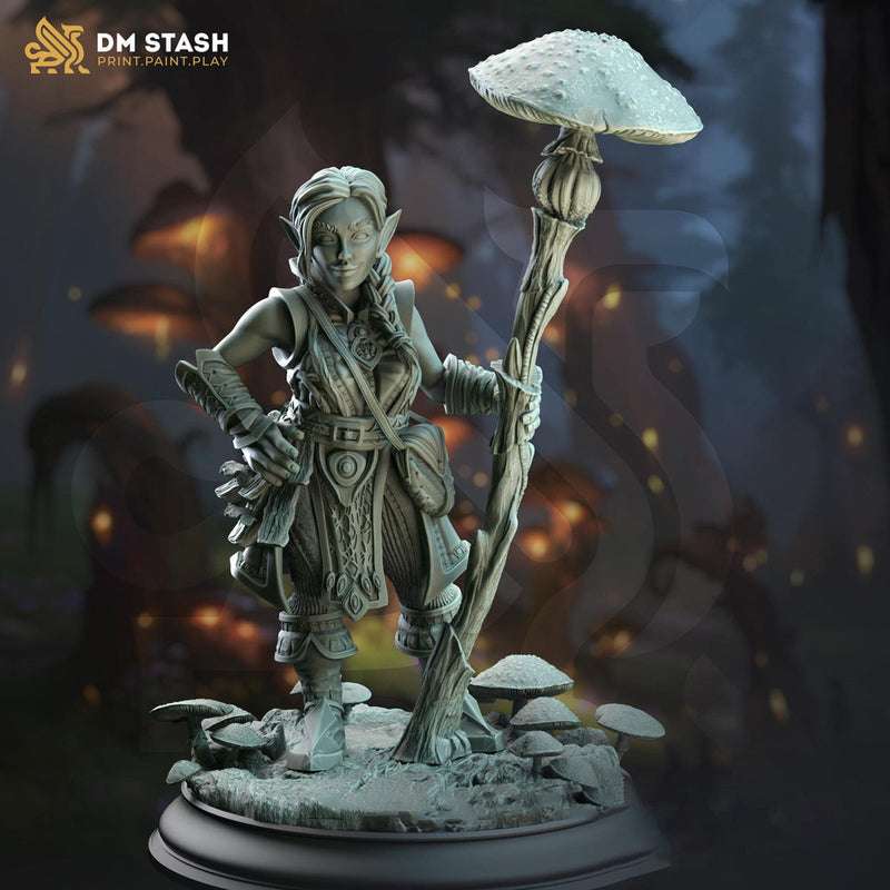 Female Halfling, Druid Wizard, Gnome PC NPC | Resin Miniature | Dungeons & Dragons 5e | 28mm,32mm.54mm,75mm, 100mm Scales | RPG Pathfinder - Only-Games
