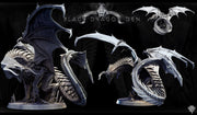 Chromatic Black Dragon (4 sizes) D&D 5e Unpainted Miniature | 109mm Height, 269 Wide | Resin Figurine | Dungeons and Dragons 5e Pathfinder - Only-Games