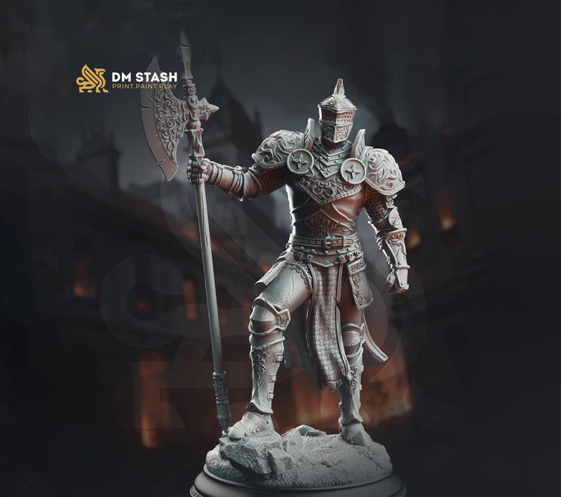 Human Paladin, Fighter Battlemaster | Resin Miniature | 5 Sizes /Scales | Pathfinder Figure | DnD | Figurine unpainted | - Only-Games