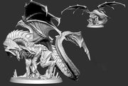 Chromatic Black Dragon (4 sizes) D&D 5e Unpainted Miniature | 109mm Height, 269 Wide | Resin Figurine | Dungeons and Dragons 5e Pathfinder - Only-Games