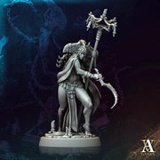 Human Female Necromancer Warlock Sorcerer Cultist | 28mm,32mm,54mm,75mm,100mm Scales| Dungeons and Dragons | Pathfinder | Archvillain Games - Only-Games