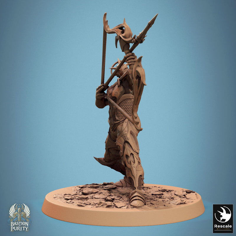 Human Paladin, Fighter Helm or No Helm, Bow PC / NPC, DnD 5e Unpainted Mini| 28mm, 32mm,54mm,75mm,100mm Scales |Dungeons & Dragons - Only-Games