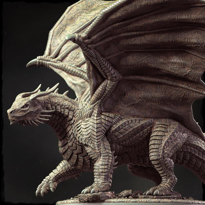 Chromatic Black Dragon (4 sizes) D&D  Miniature |  250mm Long,  200mm Wing Span | Resin Dragon Statue | Figurine | Dungeons and Dragons 5e - Only-Games