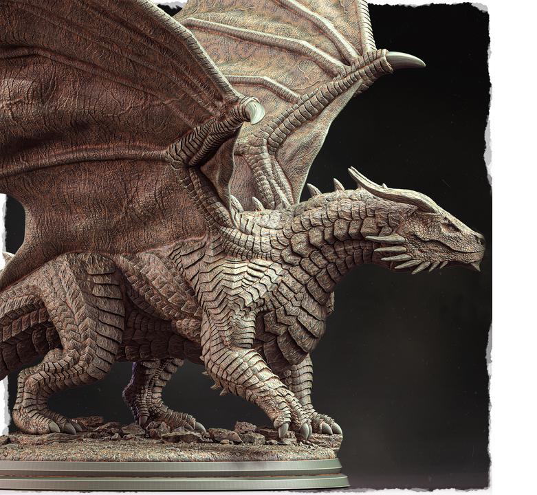 Chromatic Black Dragon (4 sizes) D&D  Miniature |  250mm Long,  200mm Wing Span | Resin Dragon Statue | Figurine | Dungeons and Dragons 5e - Only-Games