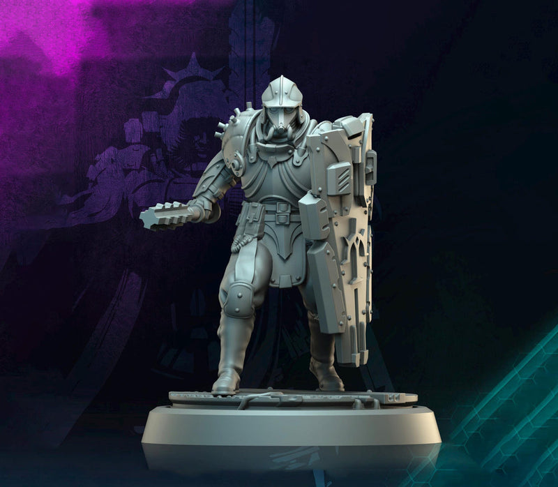 Sci-Fi Miniature Soldier Army Veteran | 28mm,32mm, 54mm, 75mm,100mm Scales | Resin Mini | - Only-Games