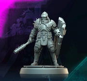 Sci-Fi Miniature Soldier Army Veteran | 28mm,32mm, 54mm, 75mm,100mm Scales | Resin Mini | - Only-Games