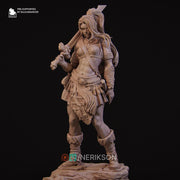Human Female Fighter Battlemaster,Paladin, also Helmet PC / NPC Unpainted D&D 5e | 28mm,32mm,54mm,75mm,100mm,140mm | Pathfinder| - Only-Games