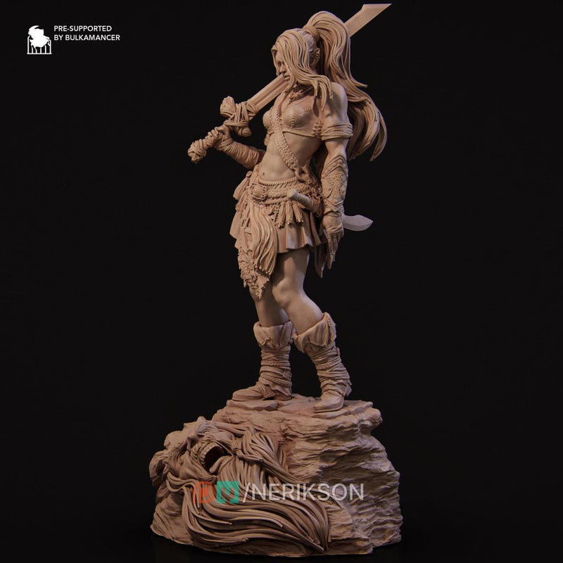 Human Female Fighter Battlemaster,Paladin, also Helmet PC / NPC Unpainted D&D 5e | 28mm,32mm,54mm,75mm,100mm,140mm | Pathfinder| - Only-Games